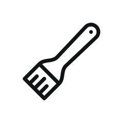Cooking brush isolated icon, silicone BBQ brush vector symbol with editable stroke