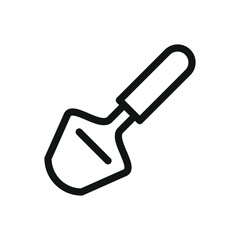 Cheese slicer isolated icon, cheese plane vector symbol with editable stroke