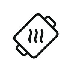 Baking sheet isolated icon, cookie sheet vector symbol with editable stroke