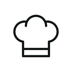 Chef hat isolated icon, kitchener vector symbol with editable stroke