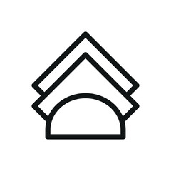 Napkin holder isolated icon, napkins vector symbol with editable stroke