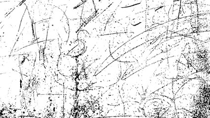 1-73. Doodling on an old steel plate - illustration. Vector design black and white background messy wallpaper