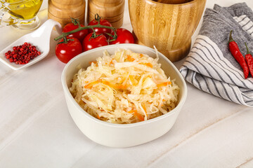 Homemade fermented cabbage Sauerkraut