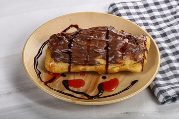 Tasty delicous Pastry with chocolate