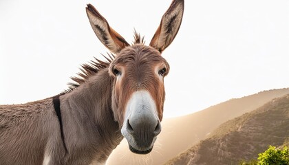 Donkey isolated on white background 