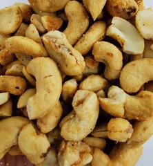 Close Up Of Roasted Cashew Nuts