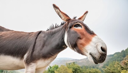 Donkey isolated on white background 