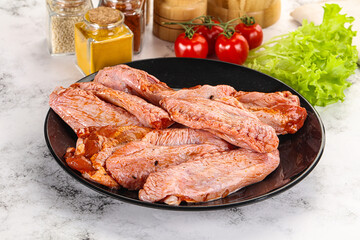 Marinated Duck wings for barbecue