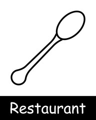 Restaurant set icon. Cloche, chef knife, ice cream, noodle bowl, chopsticks, fork, cocktail glass, wine glass, entree, soup, hot dish, cutlery, dango. Gourmet food concept.