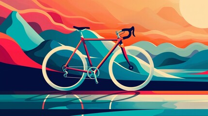 Fototapeta premium Bicycle poster 