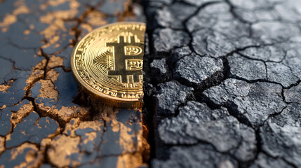 Fototapeta na wymiar Bitcoin currency symbol