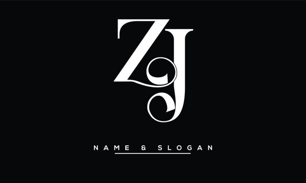 ZJ, JZ , Z, J  Abstract Letters Logo Monogram