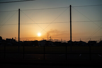 夕方のシルエット