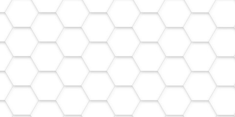 White luxury hexagons abstract background .white hexagon futuristic technology honeycomb pattern vector design .