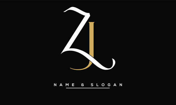 ZJ, JZ , Z, J  Abstract Letters Logo Monogram
