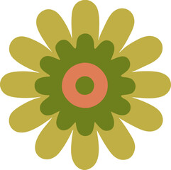 Boho leaf element with shape. Aesthetic illustration of a leaflet. Vector boho style illustration