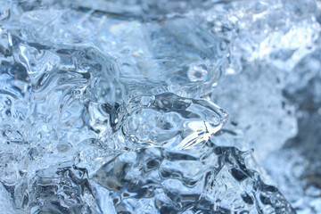 Ice lump and frozen particles and pattern