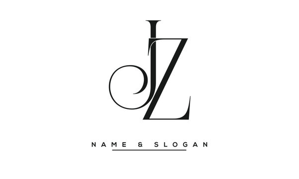ZJ, JZ , Z, J  Abstract Letters Logo Monogram