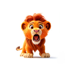 Roaring Lion With Wide Open Mouth