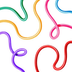 colorful doodle abstract line 