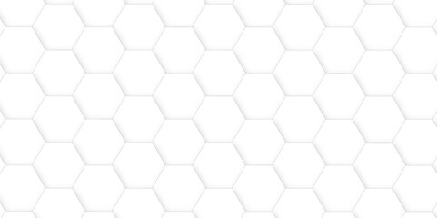 White luxury hexagons abstract background .white hexagon futuristic technology honeycomb pattern vector design .
