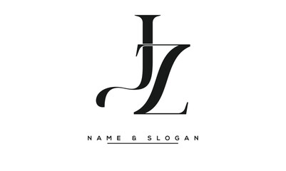 ZJ, JZ , Z, J  Abstract Letters Logo Monogram