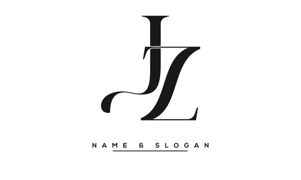 ZJ, JZ , Z, J  Abstract Letters Logo Monogram