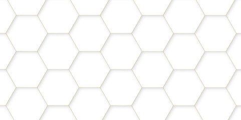 White luxury hexagons abstract background .white hexagon futuristic technology honeycomb pattern vector design .