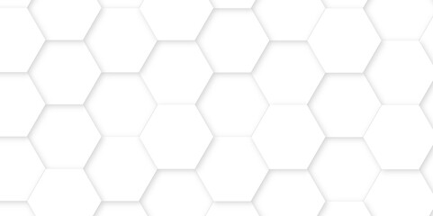 White luxury hexagons abstract background .white hexagon futuristic technology honeycomb pattern vector design .