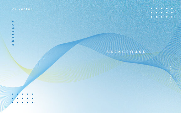 ブルーのグラデーション背景　ノイズ　ライン　波　フレーム　ベクター　シンプル　壁紙