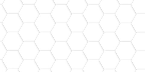 White luxury hexagons abstract background .white hexagon futuristic technology honeycomb pattern vector design .