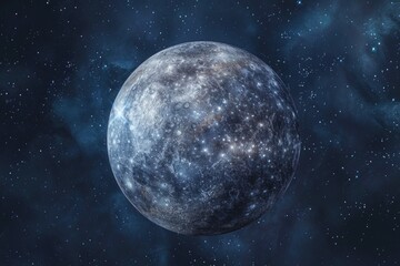 Fototapeta premium A large moon shining in the dark night sky. Perfect for astronomy enthusiasts