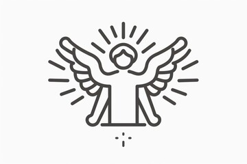 A striking black and white image of an angel. Ideal for various design projects