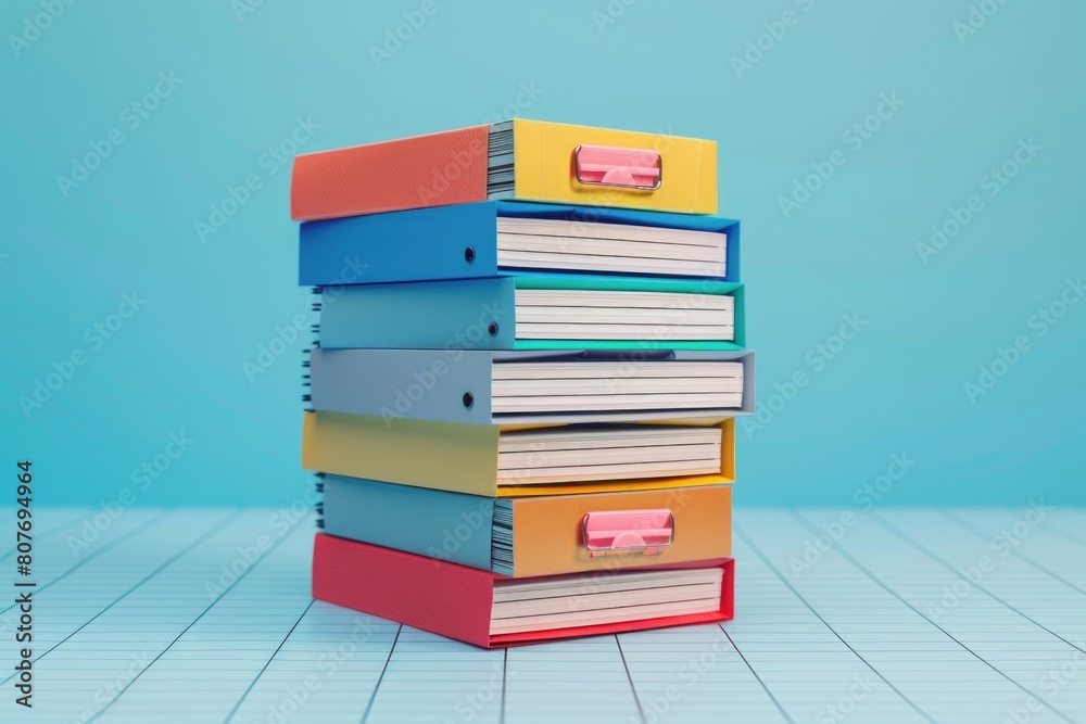 Poster A stack of books sitting on top of each other. Great for educational and reading concepts