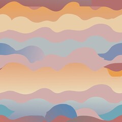 Seamless pattern of subtle gradients or ombre effects, creating a soft and dreamy wrapping paper design, Generative AI