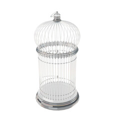 glass cage bird rendering 3d