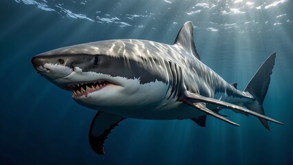 Fototapeta premium Shark in the sea Great White Shark