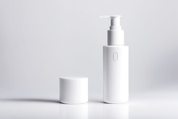 a blank Cosmetic Pump Bottle isolated on a white background
