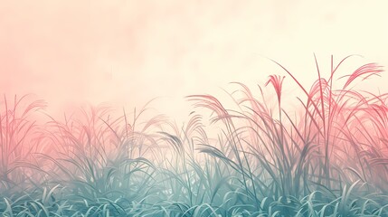 Soft grass landscape illustration poster background