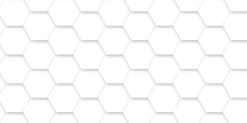 White luxury hexagons abstract background .white hexagon futuristic technology honeycomb pattern vector design .