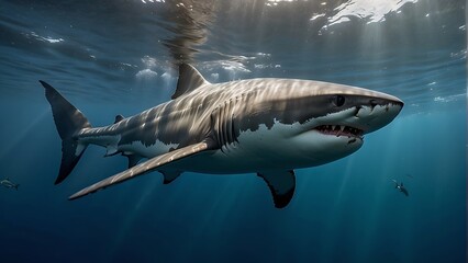 Fototapeta premium Shark in the sea Great White Shark