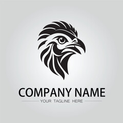 Chicken head symbol for logo company vector image Illustration