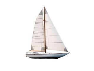 a sailboat with a white sail