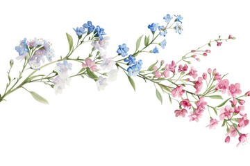 Beautiful watercolor painting of flowers, perfect for various design projects