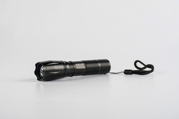 Electric LED torch flashlight isolated on a white background