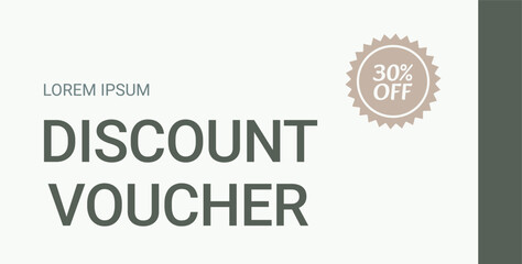 Minimalistic elegant discount voucher template