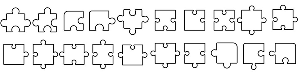 Puzzle icon vector set. Conundrum illustration sign collection. Teaser symbol or logo.