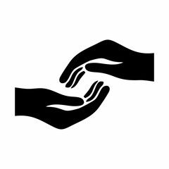 handshake silhouette vector