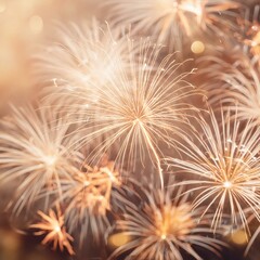 a close up of a bunch of fireworks on a dark background with a blurry image of firecrackers in the middle of the image and a blurry foreground.