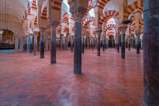 Striped arches of Cordoba's Mosque-Cathedral interior